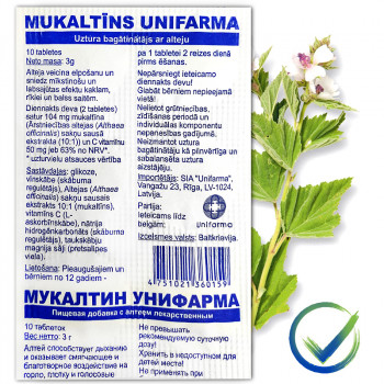 MUKALTIN-PÖYTÄ. 50 mg N10 UNIPHARMA