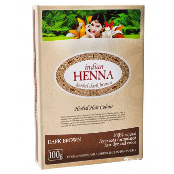 INDIAN HENNA DARK BROWN 100G (TUMEPRUUN) - ELFARM