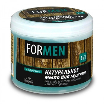 "Floresan" Натуральное мыло для мужчин для ухода за телом, волосами и мягкого бритья "3 в 1" Объем 4
